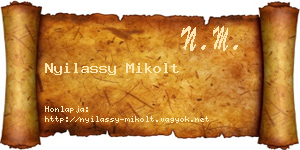 Nyilassy Mikolt névjegykártya